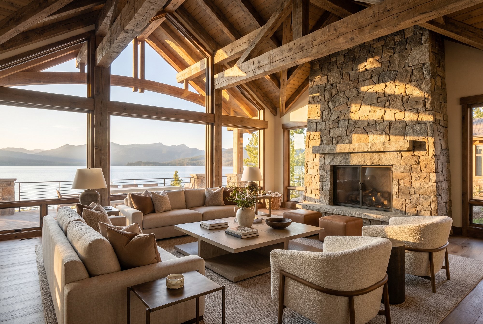 Custom home living room built by Sullivan Signature Homes